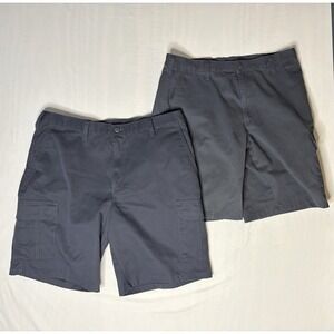 Cintas Comfort Flex Uniform Work Shorts Men's Size 38x10 Dark Gray 370-33 Lot X2